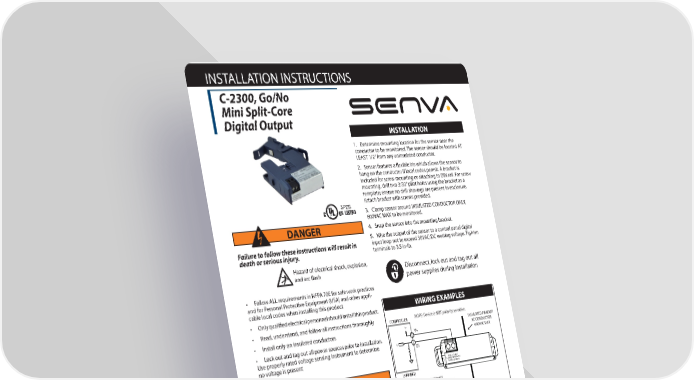 C-2300 Go/No Mini Split-Core — Senva Inc