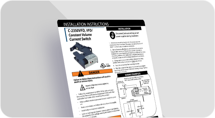 C-2350VFD Current Switch — Senva Inc